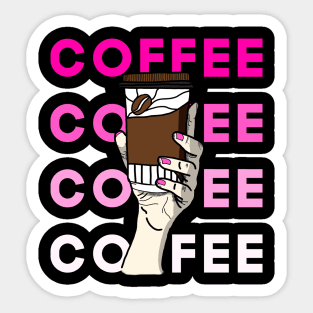 Raise Your Coffee v4 Sticker